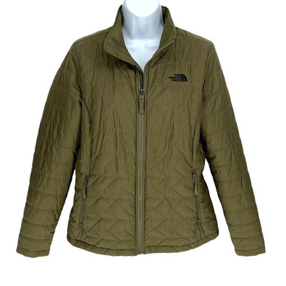 The North Face Quilted Light Weight Jacket Water‎ Resistant Moss Green Medium